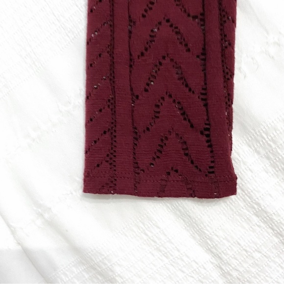 Bcbgmaxazria KINLEY BURGUNDY LONG SLEEVE V-NECKLINE SKATER MINI DRESS - Picture 11 of 13